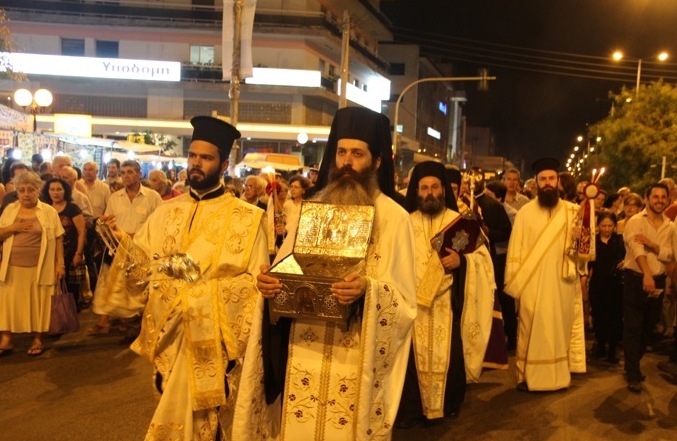 Крестный ход с главой св. Параскевы Римской. Афины Крестный ход с главой св. Параскевы Римской. Афины